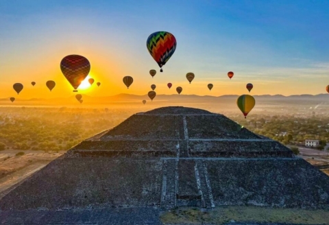 Autoridades detectan irregularidades en servicio de globos aerost&aacute;ticos en Teotihuac&aacute;n