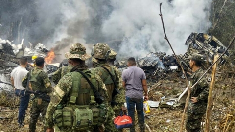 Colombia: Aumenta a 66 el total de militares fallecidos en accidente a&eacute;reo