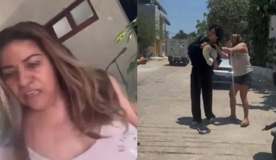 'Lady Toallas' agrede a turistas por toallas con arena en Hotel Casa Xaa en Puerto Escondido