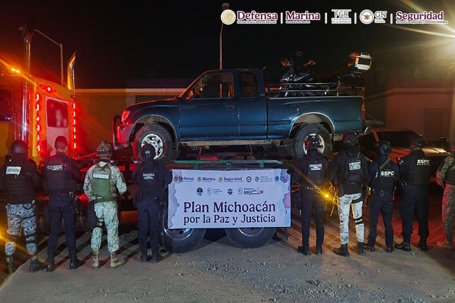 Operativos del Plan Michoacán deja 10 detenidos y decomisos de armas