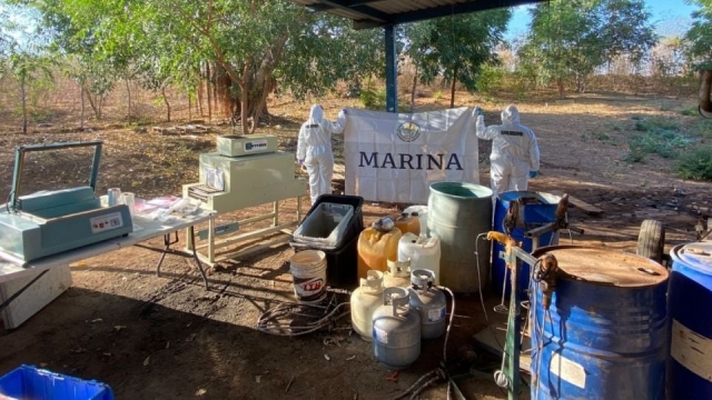 Desmantelan laboratorio clandestino de fentanilo en Sinaloa, reporta la Semar