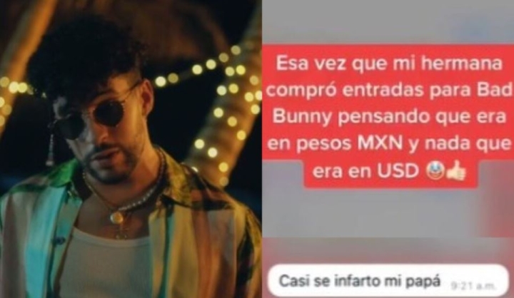 TikTok: por error, joven gasta ‘dineral’ en boletos para Bad Bunny