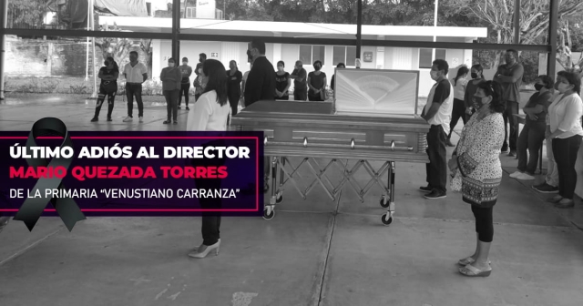   En una ceremonia con acceso muy restringido en la Primaria “Venustiano Carranza”, se dio el último pase de lista al director del plantel, quien fue asesinado este domingo.