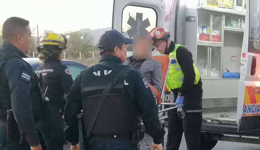 Resultó herido al derrapar en una moto
