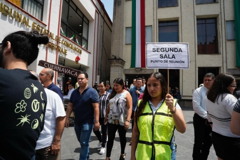 Cumple TSJ con tiempos de evacuación en el Segundo Simulacro Nacional 2025