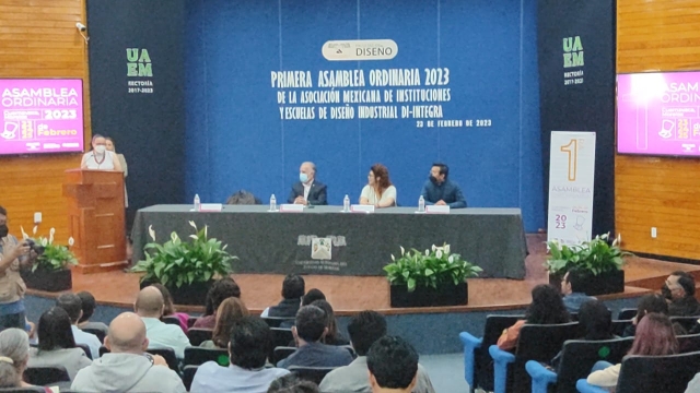 Primera asamblea ordinaria 2023 de la Asociación Mexicana de Instituciones y Escuelas de Diseño Industrial, en UAEM