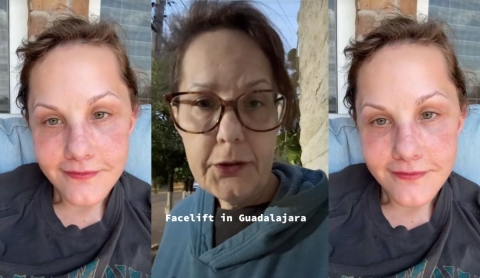Se hace viral mujer de 50 años por radical cambio tras cirugía en México