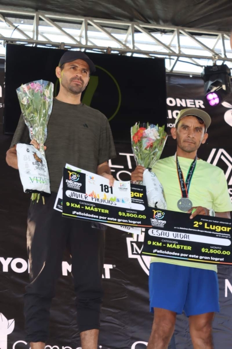 Javier Palacios y Esaú Vidal se quedaron con los dos primeros lugares de la categoría varonil máster.