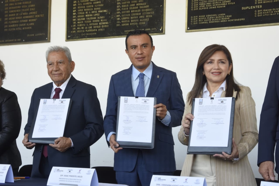 Firman Congreso local y UAEM convenio de colaboración; marca precedente histórico para ambas instituciones
