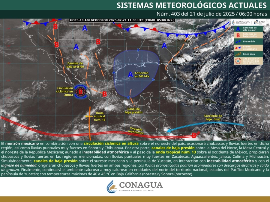 Tendrá Morelos una semana calurosa con lluvias vespertinas