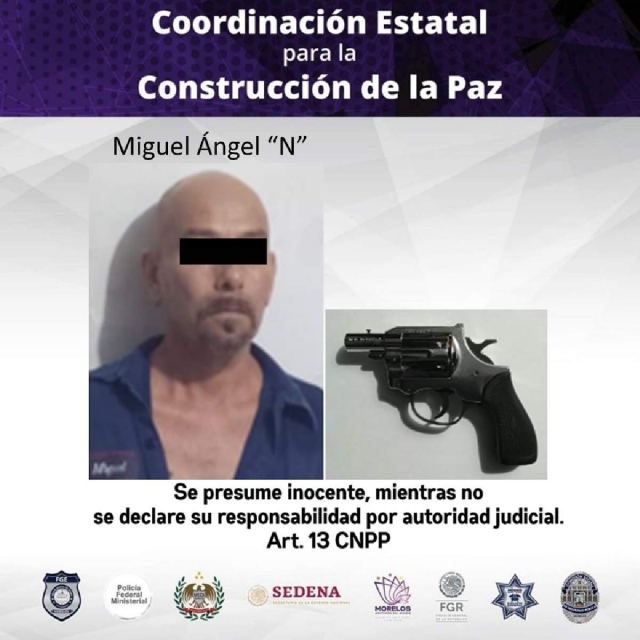 Capturan a un individuo armado en Tlaquiltenango