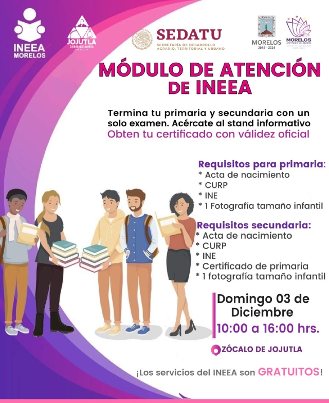 Instalará el INEEA módulo de atención en Jojutla