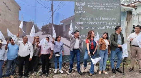 Inician pavimentación en la colonia El Hospital de Cuautla