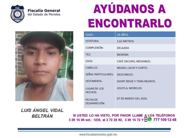 Un joven desapareció en Jojutla