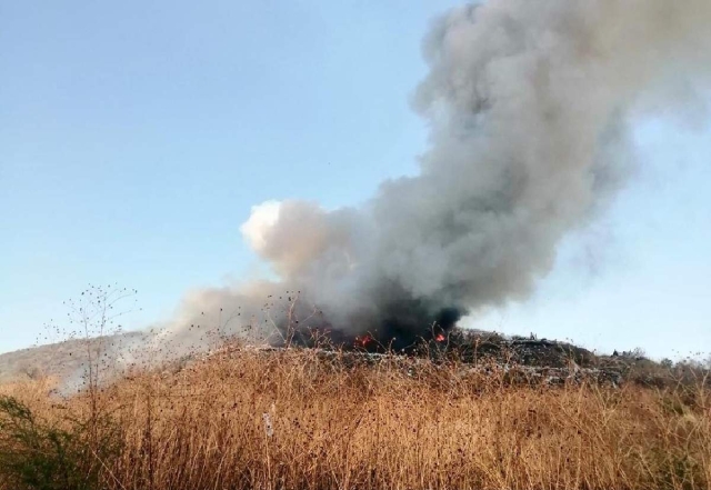 En el basurero a cielo abierto se registran incendios con frecuencia.