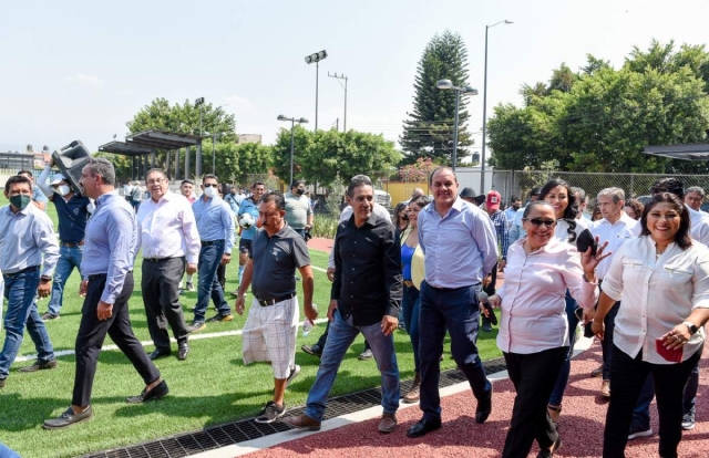 Inaugura Cuauhtémoc Blanco remodelación de la Unidad Deportiva “La Lagunilla”