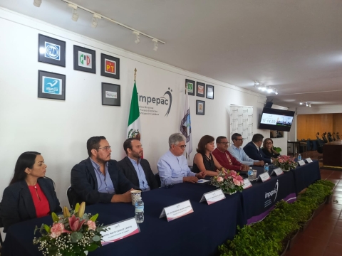 Firman convenio IEBEM e Impepac para fortalecer valores democráticos