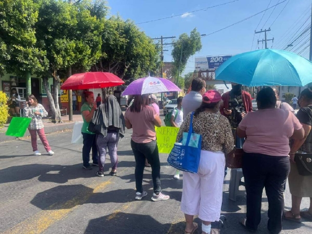 Protesta en la avenida Morelos.