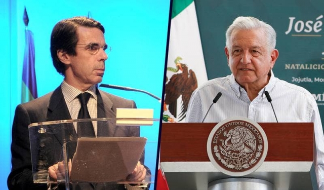 EEl exjefe del Gobierno español Aznar se &quot;burló&quot; de AMLO.