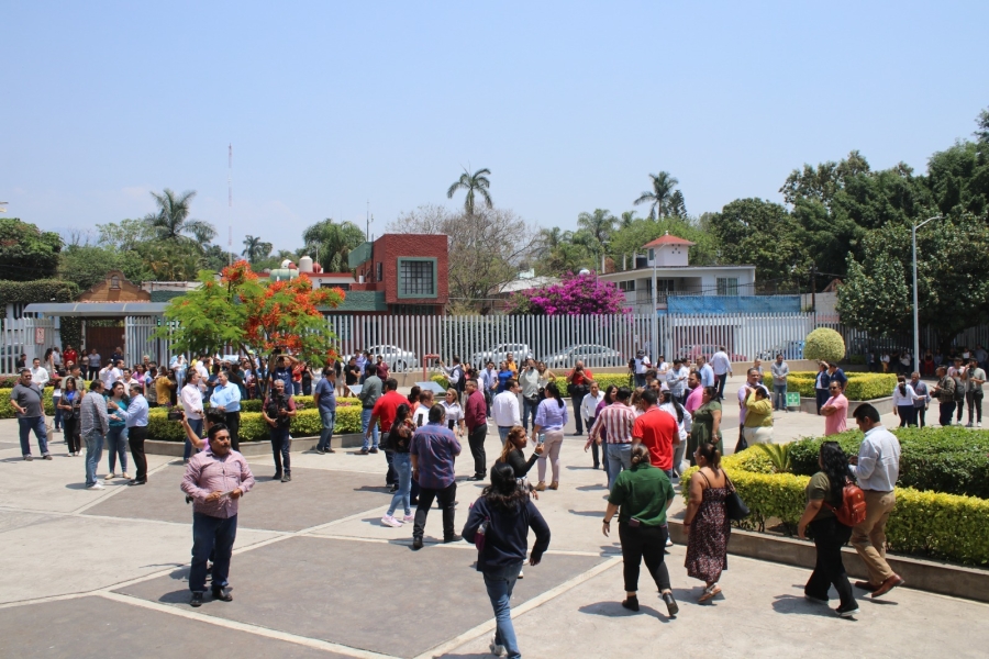 Evacuan en Congreso a 330 personas durante su participación en el 'Primer Simulacro Nacional 2025'