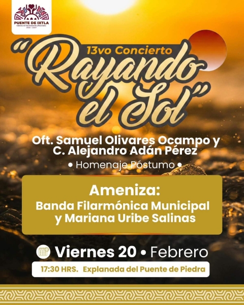 Anuncian concierto &ldquo;Rayando el Sol&rdquo; en el Puente de Piedra