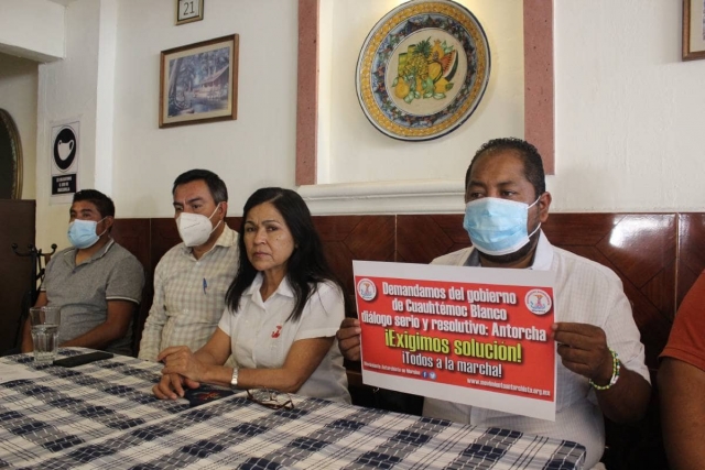 Integrantes de Antorcha Campesina anunciaron para mañana su protesta. 