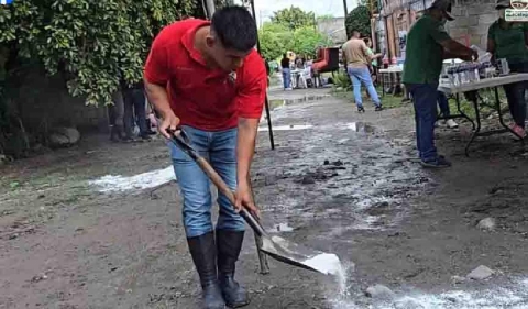 Otra vez las lluvias afectaron a la población de Zacatepec.