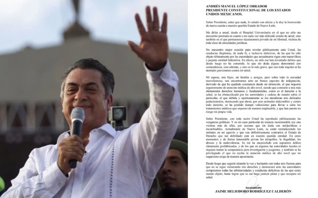 &#039;El Bronco&#039; envía carta a AMLO desde la cárcel y le pide ayuda