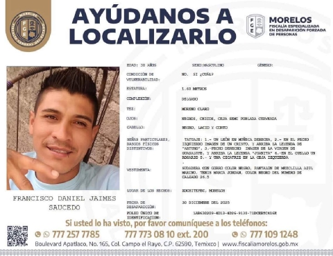 Desapareci&oacute; en Xochitepec hace una semana