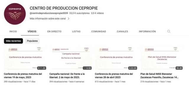 Denuncian suspensión injustificada de cuenta en YouTube de Cepropie