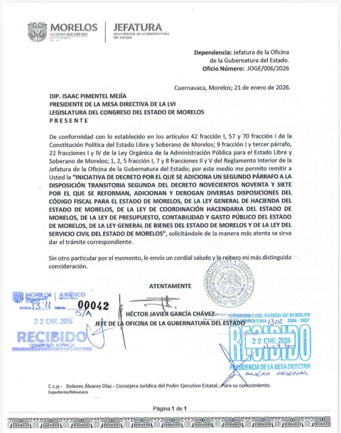 Ratifica Gobierno de Morelos que reforma al servicio civil no afecta a trabajadores en activo