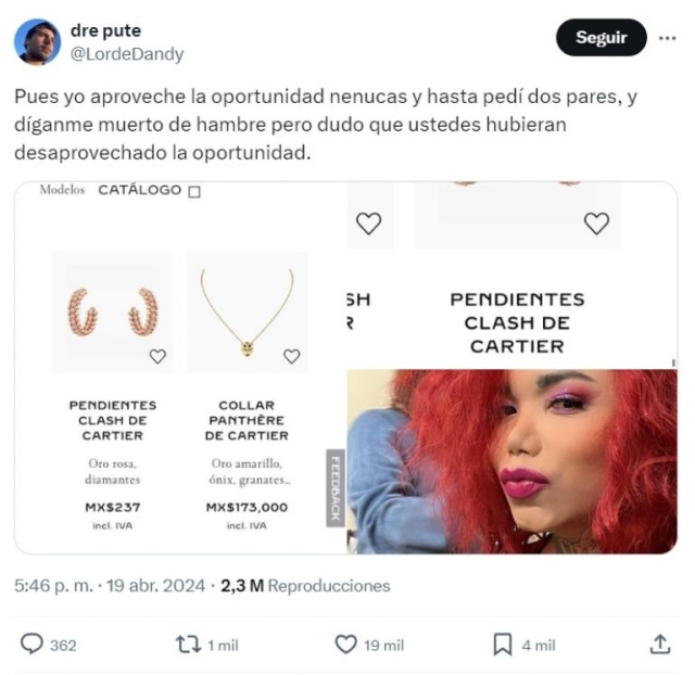 Tuitero demandará a Cartier por error de precio en aretes