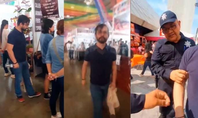 Detienen a hombre por grabar a mujeres en la Feria de Puebla