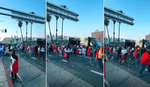 Mexicanos bailan &#039;Payaso de Rodeo&#039; como forma de resistencia cultural en protestas migratorias en EE. UU.