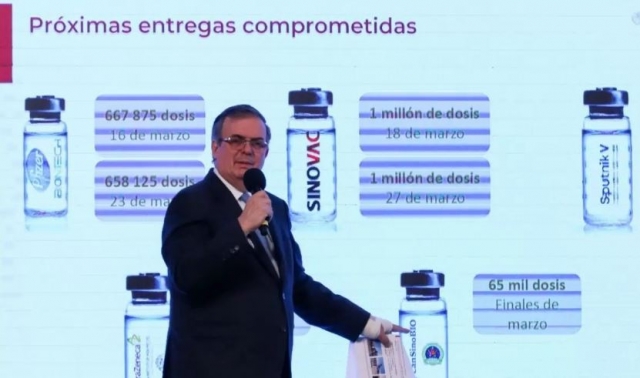 AstraZeneca entregará vacunas COVID envasadas en México a partir de abril.