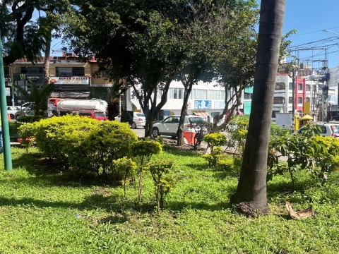 Ayuntamiento de Cuernavaca realiza labores integrales de saneamiento en glorieta de La Luna
