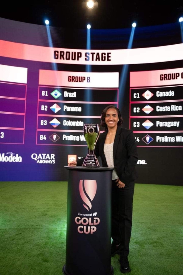 La tehuixtleca fue una de las jugadoras invitadas al sorteo de la Copa Oro Femenina en Miami.