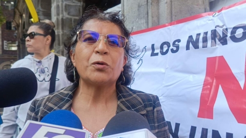 Josefina Martínez Romero, vocera de los docentes inconformes de Morelos.