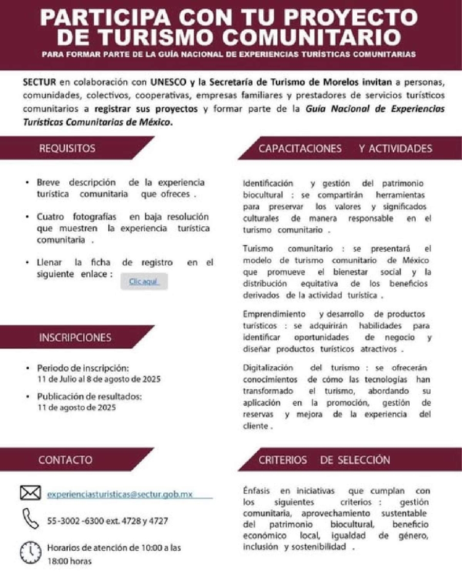 El Ayuntamiento de Jojutla orientará y auxiliará a los interesados en participar en esta convocatoria.