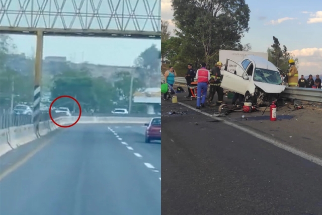 Choque en carretera Morelia-Salamanca por conductor que iba en sentido contrario