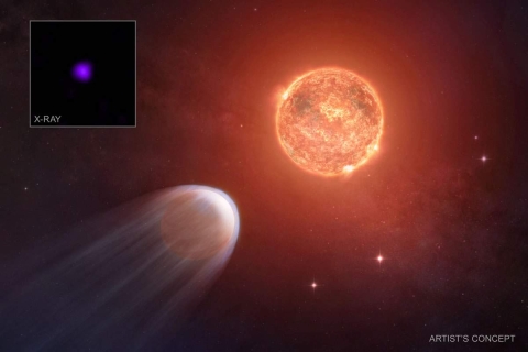Observatorio Chandra detecta un joven exoplaneta que está perdiendo tamaño