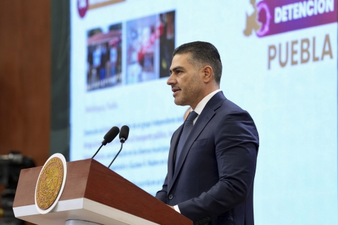 Traslado de criminales a EU frena delitos desde prisiones, afirma Garc&iacute;a Harfuch