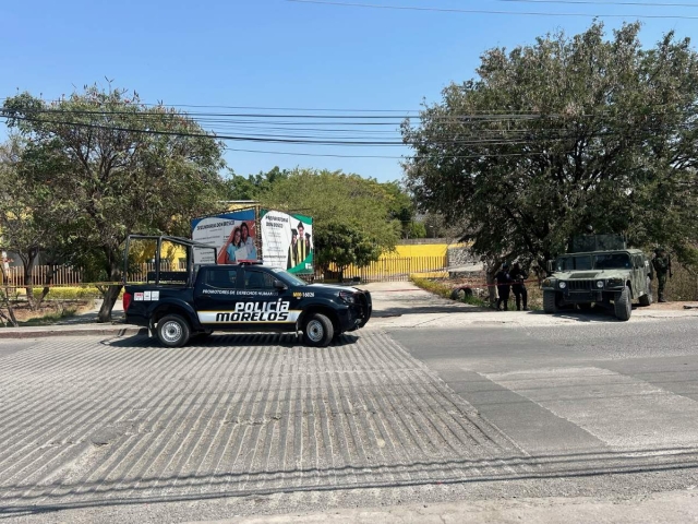 La Policía solo resguardo las zonas de los hallazgos.