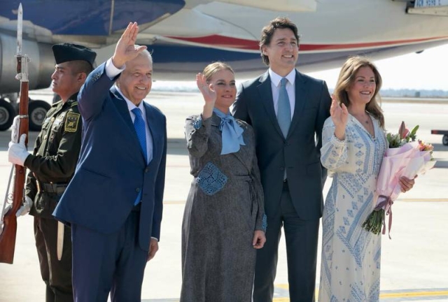 Justin Trudeau, primer ministro de Canadá, llega al AIFA
