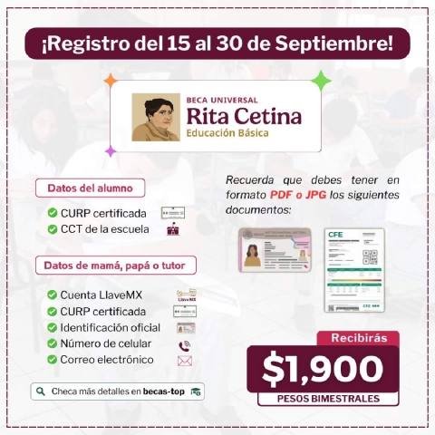 Comienza el registro para la beca Rita Cetina