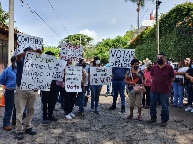 Exigen respetar resultado de elecciones en Coatetelco