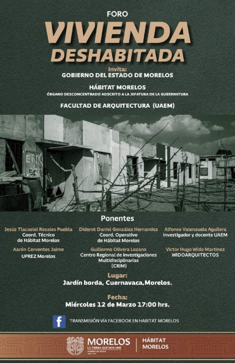 Cartel del Foro Vivienda Deshabitada. 