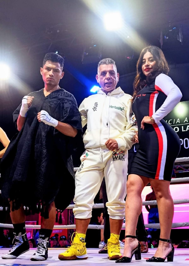 El pugilista morelense, miembro de la escuela Rhinos Team, sali&oacute; decidido y estuvo cerca de noquear a su rival.