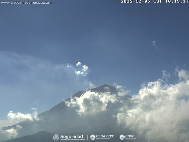 Registra 23 exhalaciones volcán Popocatépetl; se mantiene semáforo amarillo fase 2