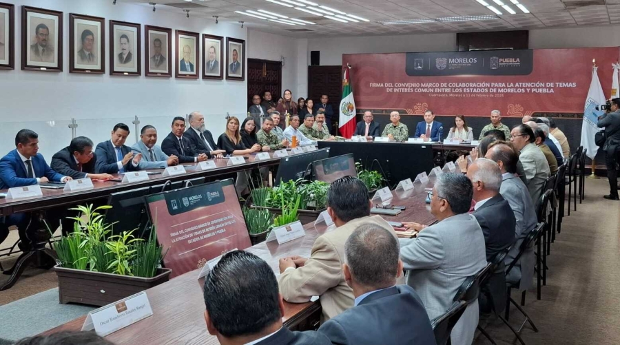 Firman convenio marco de colaboración entre los estados de Morelos y Puebla